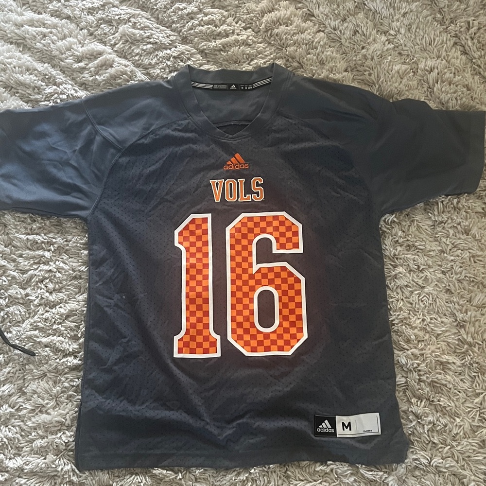 Adidas Men's Grey and Orange Vols Jersey Peyton Manning #16
